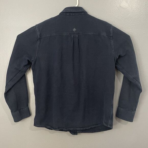 Prana Button Up Shirt Mens Medium Long Sleeve Blue Casual Thick Outdoor Bon Fire - Picture 8 of 11